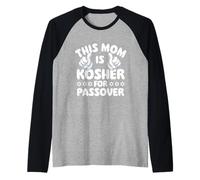 Esta mamá es Kosher para la Pascua - Pésaj judío Festivo judío Camiseta Manga Raglan