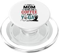 Esta Mamá Se Alimenta De Café Yoga Meditación Entusiasta PopSockets PopGrip para MagSafe