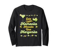 Esta Mamacita Necesita Margarita Española Mamá Día de la Madre Manga Larga