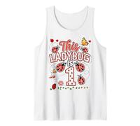 Esta Mariquita es una Familia de niñas de Primer cumpleaños de 1 año Camiseta sin Mangas
