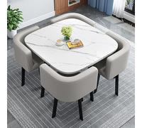 Esta Mesa de Centro para Sala de conferencias o recepción de Oficina, Mesa de negociación, Mesa de Comedor Cuadrada/Redonda con 4 sillas, para Cocina o Comedor.