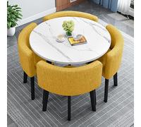 Esta Mesa de Centro para Sala de conferencias o recepción de Oficina, Mesa de negociación, Mesa de Comedor Cuadrada/Redonda con 4 sillas, para Cocina o Comedor.