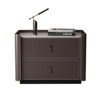 Esta mesita de Noche de Madera Maciza, con un diseño Minimalista y Moderno, Incluye una Mesa Auxiliar de Almacenamiento de Dos Niveles, Ideal para dormitorios, Salas de Estar y oficinas. (E,