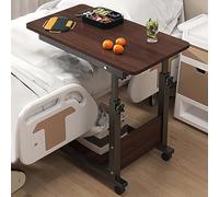 Esta mesita de noche es ajustable en altura, plegable y tiene ruedas. También se puede utilizar como bandeja para portátil. Adecuado para camas y sofás, su diseño portátil hace que sea cómoda y