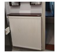 Esta Moderna Cubierta de radiador de Madera Blanca de 155 cm de Largo, diseño Rectangular, es Ideal para el hogar, la Sala de Estar y la Cocina. Soporte para Plantas, fácil de Instalar. Vari