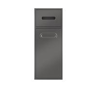 Esta Moderna Ducha de Acero Inoxidable con Papelera integrada y Doble Estante para baño es una Elegante solución de Almacenamiento para el hogar y el Hotel (Negro 50x20x14cm).