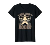 Esta no es mi Primera Calavera de Vaquero Vaquero Vintage de Rodeo Camiseta gráfica económica, Mujer, Negro, XS