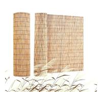 Esta Pantalla de privacidad de bambú Natural para Vallas, Ideal para Proteger del Sol en Balcones Exteriores, es un Cortavientos Ligero para Dividir Patios Traseros y Cuenta con Rollos Trans