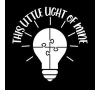 Esta pequeña luz mía 2 Calcomanías de letras 67.2x67.7cm Incluye kit de película de transferencia Blanco