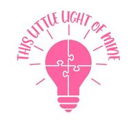 Esta pequeña luz mía 2 Decoración de vinilo para pared 42x42.3cm Decoración de tiendas Rosa