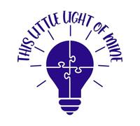 Esta pequeña luz mía 2 Decoración de vinilo para pared 54.6x55cm Varios tamaños Azul oscuro