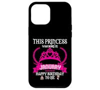 Esta Princesa nació en enero Funny Jan Birthday Queen Carcasa para iPhone 12 Pro MAX