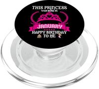Esta Princesa nació en enero Funny Jan Birthday Queen PopSockets PopGrip para MagSafe