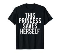 Esta princesa se salva a sí misma camiseta de regalo divertido para niñas Camiseta