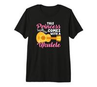 Esta Princesa Viene con un Ukelele Divertida Chica músico Camiseta Premium