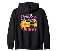 Esta Princesa Viene con un Ukelele Divertida Chica músico Sudadera con Capucha