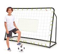 Esta Red de Rebote de fútbol 2 en 1, de 1,8 m x 1,2 m, es un Equipo de Entrenamiento de fútbol con 5 ángulos Ajustables y área Auxiliar de Tiro. Es una portería de fútbol para el entrenamien
