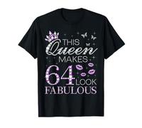Esta Reina Hace Que el 64 se vea Fabuloso 64 cumpleaños, Estilo Morado Camiseta