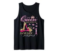Esta Reina Nació el 1 de Enero Viviendo Mi Bendita Vida Camiseta sin Mangas
