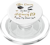 Esta Reina Nació El 19 de Febrero Viviendo Mi Bendita Vida PopSockets PopGrip para MagSafe