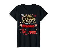 Esta reina nació en octubre de 1990 Cumpleaños de octubre Mujeres Camiseta