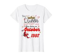 Esta reina nació en octubre de 1997 Cumpleaños de octubre Mujeres Camiseta