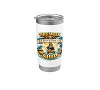 Esta semana no doy un barco divertido pirata navegación Vaso térmico de acero inoxidable de doble pared