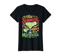 Esta Señorita Necesita un Tequila Divertido Margarita Cinco de Mayo Camiseta