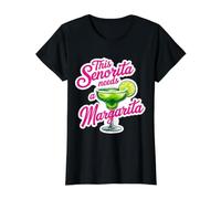 Esta señorita Necesita una Fiesta Divertida de Mujeres mexicanas de Margarita Camiseta gráfica económica, Mujer, Negro, XL