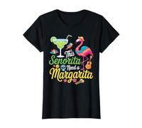 Esta Senorita Necesita Una Margarita Flamingo Cinco de Mayo Mujeres Camiseta