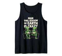 Esta Temporada de la Tierra es Crazy Aliens Popcorn Meme Camiseta sin Mangas