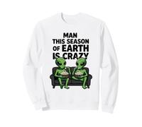 Esta Temporada de la Tierra es Crazy Aliens Popcorn Meme Sudadera