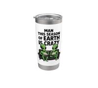 Esta temporada de la Tierra es Crazy Aliens Popcorn Meme Vaso térmico de acero inoxidable de doble pared