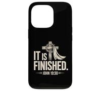 Está terminado Juan 19:30 Christian Cross Faith Design Carcasa para iPhone 13 Pro
