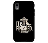 Está terminado Juan 19:30 Christian Cross Faith Design Carcasa para iPhone XR