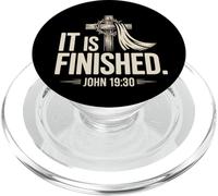 Está terminado Juan 19:30 Christian Cross Faith Design PopSockets PopGrip para MagSafe