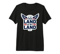 Esta Tierra es mi Tierra Águila patriótica Camiseta Premium