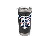 Esta tierra es mi tierra Águila patriótica Vaso térmico de acero inoxidable de doble pared