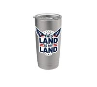 Esta tierra es mi tierra Águila patriótica Vaso térmico de acero inoxidable de doble pared