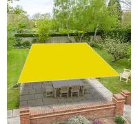 Esta Vela de Sombra Rectangular Impermeable de 1,5 x 5 m, Color Crema, con una separación Entre Orificios de 50 cm y Cuerdas de tensión, Patios y Balcones, y Ofrece Protecci