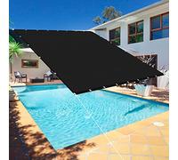 Esta Vela de Sombra Rectangular Impermeable de 3,5 x 3,5 m Ofrece privacidad para Balcones, Jardines, Barcos y Patios. Toldo Exterior Negro con Cuerdas de Soporte.