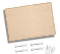 Esta Vela de Sombra Rectangular Premium de 2,8 x 5,5 m Ofrece una protección UV del 98%, es una Lona de Malla Color Crema con Ojales, Ideal para Patios Traseros, Jardines, Camping, cercas, p