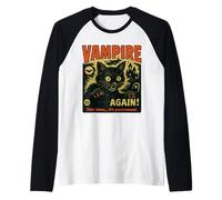 Esta Vez su purrrsonal Vampire Cat Horror Dark Funny Night Camiseta Manga Raglan