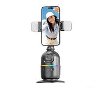Estabilizador compacto de cardán con rotación de 360 grados y seguimiento facial, perfecto para creadores de video móviles (P03 luces duales)