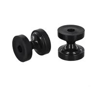 Estabilizador de cabeza de cama ajustable con almohadilla EVA que absorbe los golpes, protector de pared antivibración para cabecero, se adapta a 43-128 mm, negro (96-112 mm)