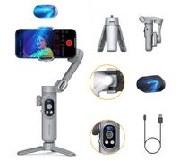 Estabilizador de cardán inteligente AOCHUAN XPro Ai gris para iphone y Android estabilizador de cardán inteligente de 3 ejes seguimiento facial sin aplicación Smart XPro Ai Grey