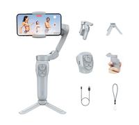 Estabilizador de cardán para smartphone, cardán de teléfono de 3 ejes para Android y iPhone 14 Pro Max, estabilizador de teléfono para grabación de video con seguimiento de rostro/objetos, kit de