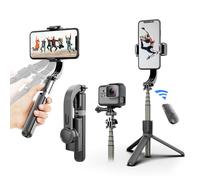 Estabilizador de cardán para smartphone, trípode de palo selfie con control remoto, equilibrio automático, rotación de 360°