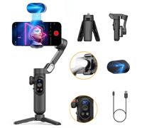 Estabilizador de cardán para teléfono inteligente AOCHUAN Smart XPro Ai de 3 ejes para iPhone y cardán para teléfono inteligente Android No se requiere aplicación para seguir la cara Smart XPro Ai Bla