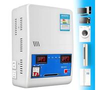 Estabilizador De Corriente 220V 15000W/20000W/30000W - Automático Con Doble Pantalla Digital, Entrada 120-270V, 2 Tomas, Protección Sobretensión/Baja Tensión, Para Electrodomésticos(20000W)